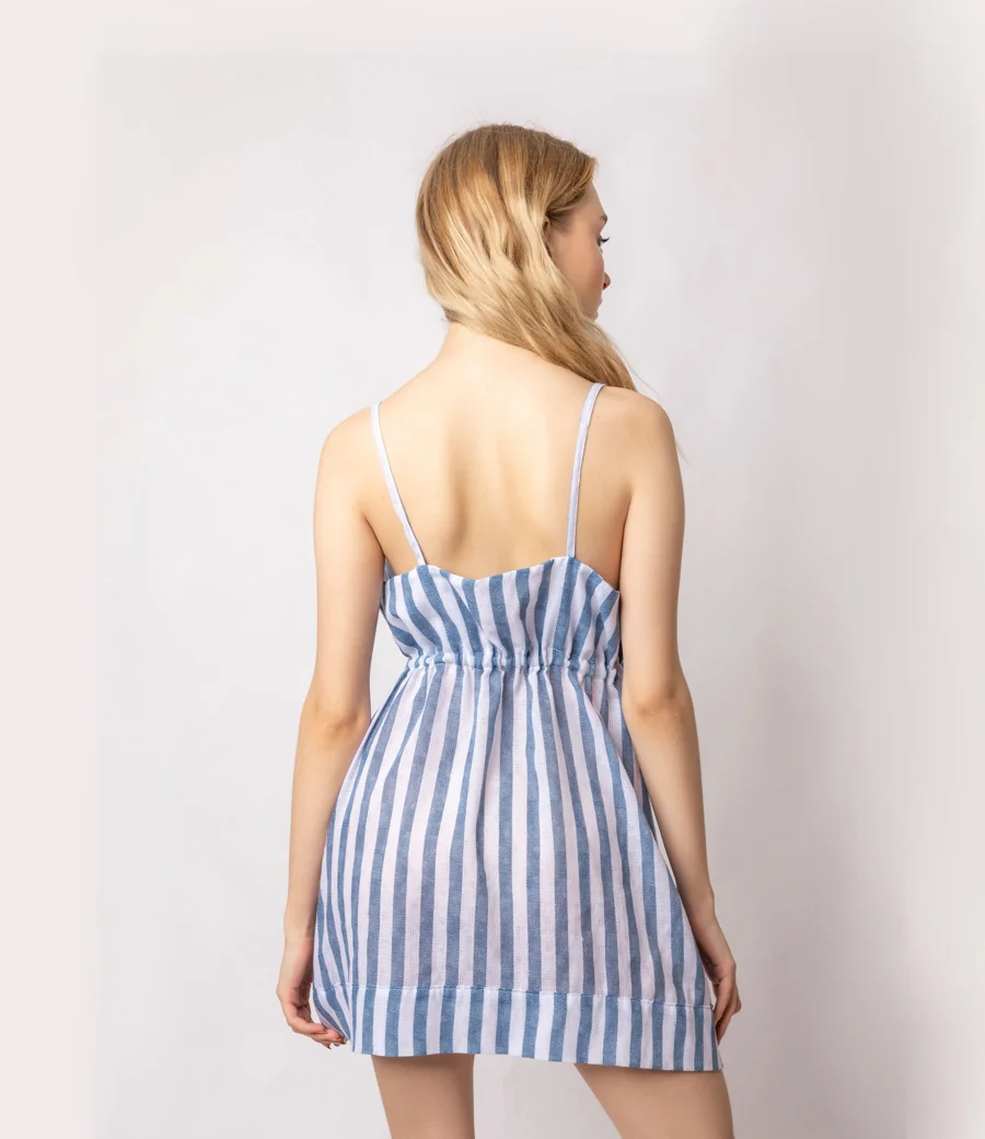 The coast dress styled in Blue stripe