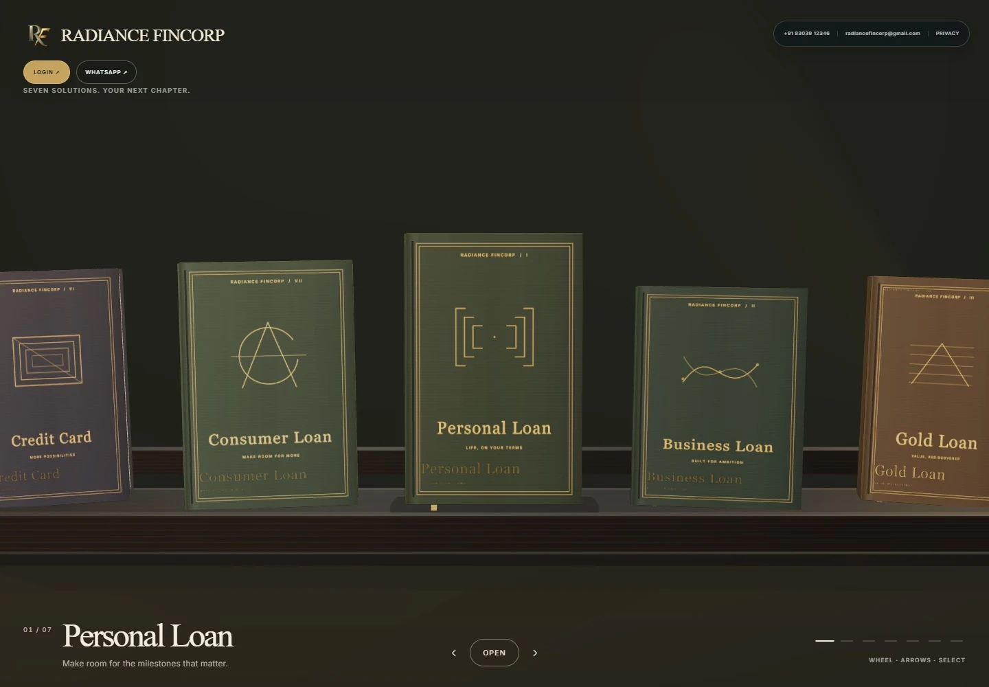 Radiance Fincorp’s book-inspired financial service library